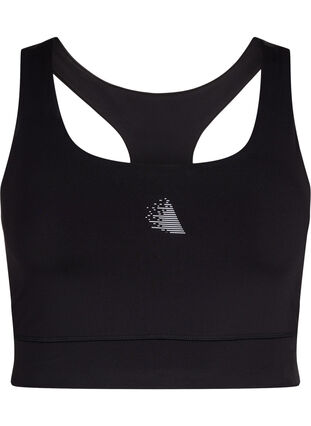 Zizzi Racerback sports bh, Black, Packshot image number 0