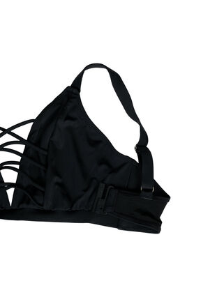 Zizzi Bikini overdel med stringdetalje, Black, Packshot image number 3