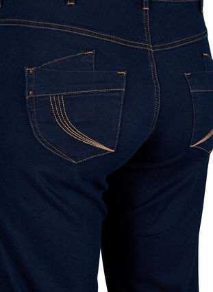 Zizzi Regular fit Gemma jeans med høj talje, Blue denim, Packshot image number 3