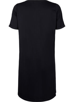 Zizzi T-shirt kjole i bomuld, Black, Packshot image number 1