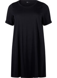 T-shirt kjole i bomuld, Black