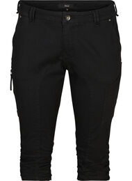 Slim fit capri jeans med lommer, Black