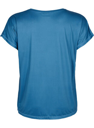 Zizzi Kortærmet trænings t-shirt, Blue Wing Teal, Packshot image number 1