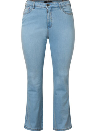 Zizzi Ellen bootcut jeans med høj talje, Ex Lgt Blue, Packshot image number 0