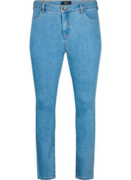 Amy jeans med høj talje og super slim fit, Light Blue