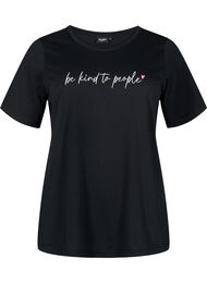 FLASH - T-shirt med motiv, Black Be Kind