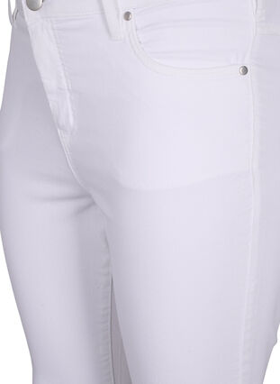 Zizzi Højtaljede super slim Amy jeans, White, Packshot image number 2