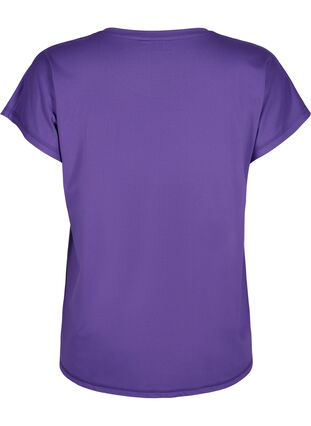 Zizzi Kortærmet trænings t-shirt, Heliotrope, Packshot image number 1