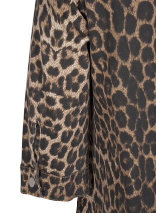 Zizzi Denimkjole med leopardprint, Leo AOP, Packshot image number 3