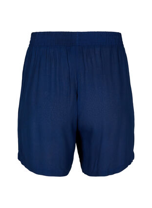 Zizzi Shorts i viskose med høj talje, Medieval Blue, Packshot image number 1
