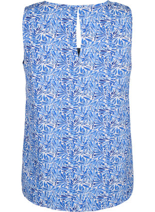 Zizzi FLASH - Ærmeløs top med print, White Blue AOP, Packshot image number 1
