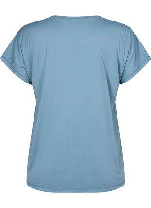 Zizzi Kortærmet trænings t-shirt, Smoke Blue, Packshot image number 1