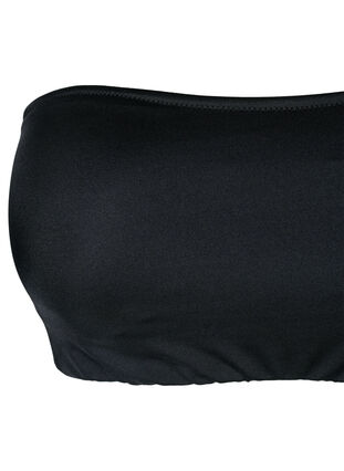 Zizzi Ensfarvet bandeau-bikinitop, Black, Packshot image number 2