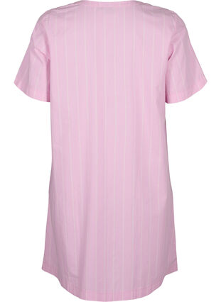 Zizzi Stribet kjole i økologisk bomuld, Lilac Sachet, Packshot image number 1