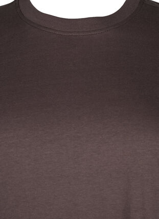 Zizzi Basis t-shirt i bomuld med rund hals , Chocolate Martini, Packshot image number 2