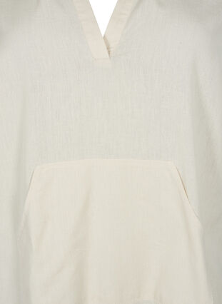 Zizzi Kortærmet kjole med hætte, Sandshell, Packshot image number 2