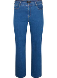 Højtaljede Gemma jeans med straight fit, Dark blue