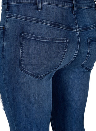 Zizzi Super slim Amy jeans med sliddetaljer, Blue Denim, Packshot image number 3