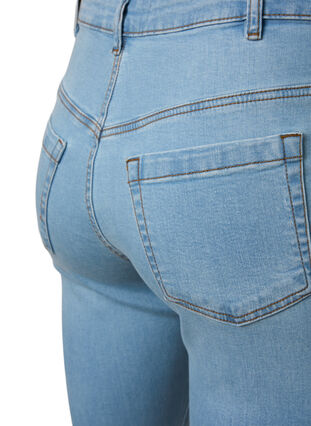 Zizzi Ellen bootcut jeans med høj talje, Ex Lgt Blue, Packshot image number 3