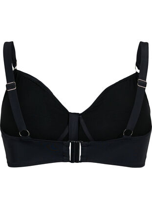 Zizzi Bikini bøjle bh med draperinger, Black, Packshot image number 1