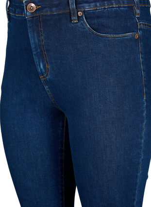 Zizzi Amy jeans med høj talje og super slim fit, Dark blue, Packshot image number 2