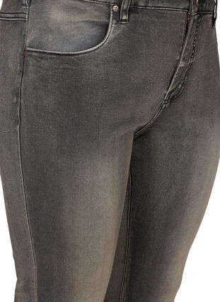 Zizzi Slim fit Emily jeans med normal talje, Dark Grey Denim, Packshot image number 2