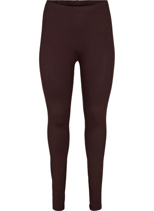 Zizzi Basis leggings i viskose, Coffee Bean, Packshot image number 0