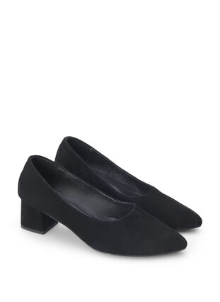 Zizzi Wide fit - Pump i ruskind, Black, Packshot image number 1