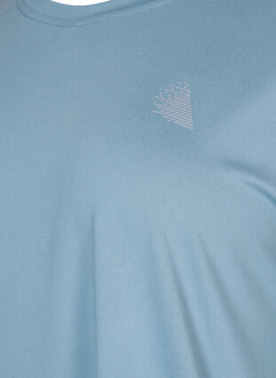 Zizzi Kortærmet trænings t-shirt, Smoke Blue, Packshot image number 2