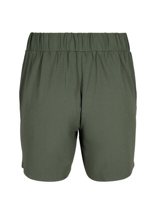 Zizzi Shorts med lommer og løs pasform, Thyme, Packshot image number 1