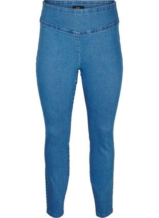 Zizzi Stretchy jeggings med høj talje, Light Blue, Packshot image number 0