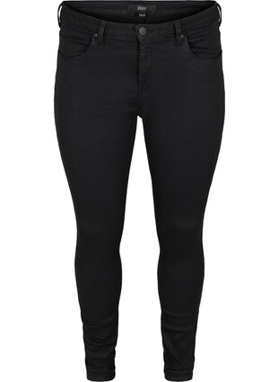 Zizzi Super slim Amy jeans med høj talje, Black, Packshot image number 0