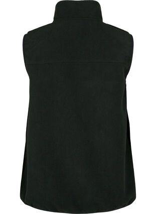 Zizzi Fleece vest med lommer, Black, Packshot image number 1
