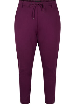 Zizzi Cropped Maddison bukser, Potent Purple, Packshot image number 0