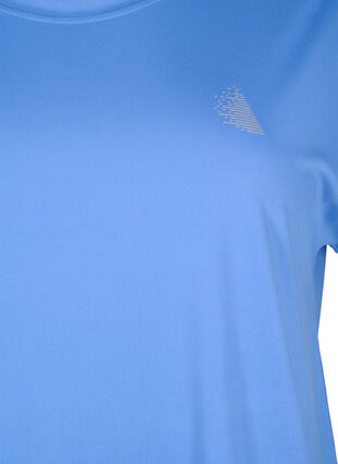Zizzi Kortærmet trænings t-shirt, Granada Sky, Packshot image number 2