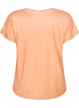 Zizzi Kortærmet trænings t-shirt, Apricot Nectar, Packshot image number 1