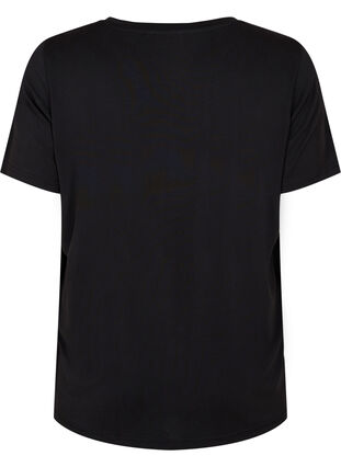 Zizzi T-shirt i TENCEL™ Modal med rund hals, Black, Packshot image number 1