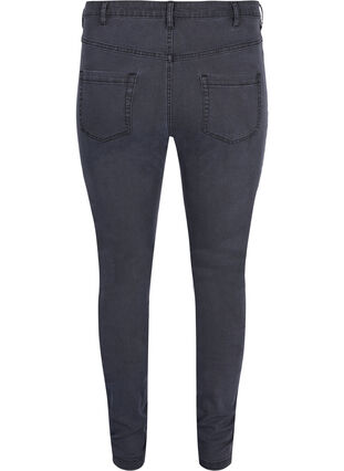 Zizzi Højtaljede super slim Amy jeans, Grey Denim, Packshot image number 1