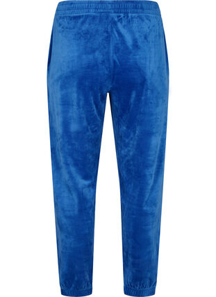 Zizzi Løse bukser i velour, Monaco Blue, Packshot image number 1