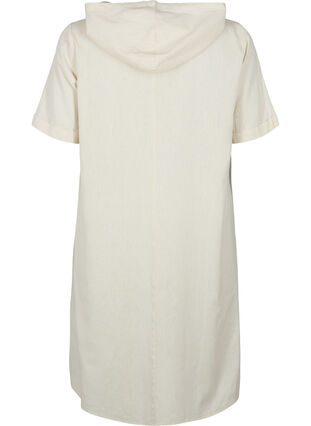 Zizzi Kortærmet kjole med hætte, Sandshell, Packshot image number 1