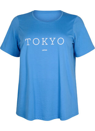 Zizzi FLASH - T-shirt med motiv, Ultramarine, Packshot image number 0