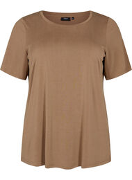 T-shirt i TENCEL™ Modal med rund hals, Coca Mocha