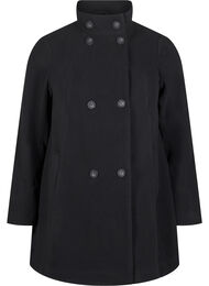 Kort trenchcoat med a-form, Black