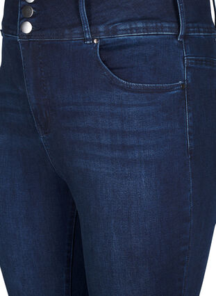 Zizzi Super slim Bea jeans med ekstra høj talje, Dark Blue, Packshot image number 2