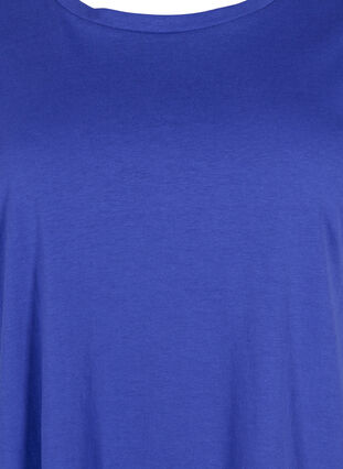 Zizzi Kortærmet t-shirt i bomuldsblanding, Royal Blue, Packshot image number 2