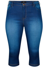 Højtaljede Amy capri jeans med super slim fit, Blue Denim