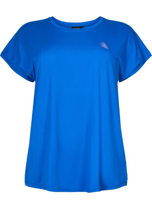 Zizzi Kortærmet trænings t-shirt, Lapis Blue, Packshot image number 0