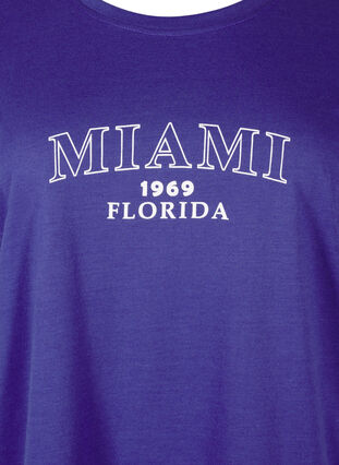 Zizzi FLASH - T-shirt med motiv, Royal Blue Miami, Packshot image number 2