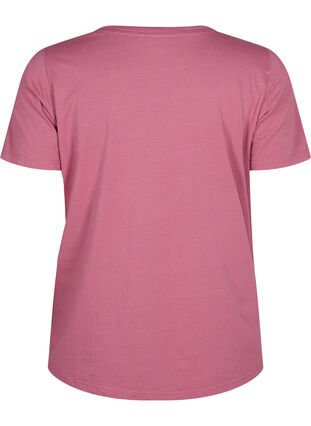 Zizzi T-shirt i bomuld med tekstmotiv, Malaga W. ALASKA, Packshot image number 1