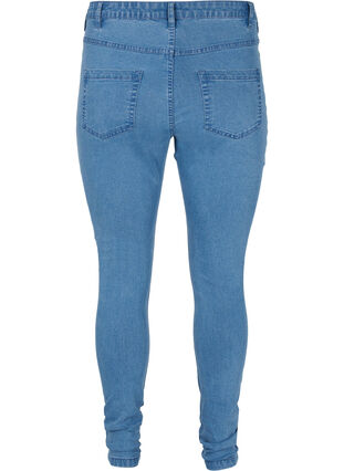 Zizzi Højtaljede super slim Amy jeans, Light blue, Packshot image number 1